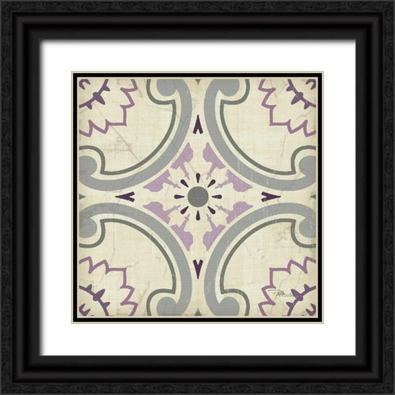 Pela Studio 15x15 Black Ornate Wood Framed with Double Matting Museum Art Print Titled - Lavender Glow Square XI