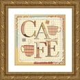 thumbnail image 1 of Pela Studio 15x15 Gold Ornate Wood Framed with Double Matting Museum Art Print Titled - Patchwork Cafe I, 1 of 4