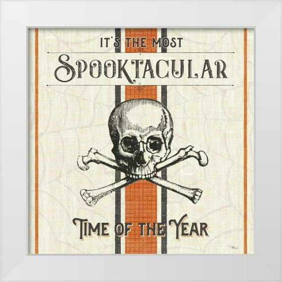 Pela Studio 15x15 White Modern Wood Framed Museum Art Print Titled - Be Scary III