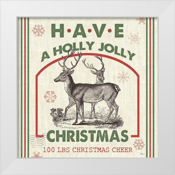 Pela Studio 15x15 White Modern Wood Framed Museum Art Print Titled - Farmhouse Holiday IV