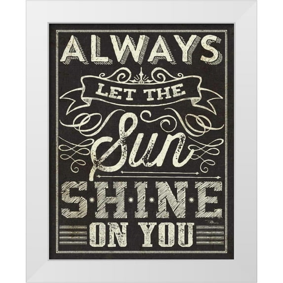 Pela Studio 15x18 White Modern Wood Framed Museum Art Print Titled - Chalk Quotes I