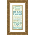 thumbnail image 1 of Pela Studio 15x32 Gold Ornate Wood Framed with Double Matting Museum Art Print Titled - Wash Up IV, 1 of 4