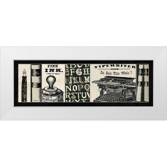 Pela Studio 18x9 White Modern Wood Framed Museum Art Print Titled - Librarian II