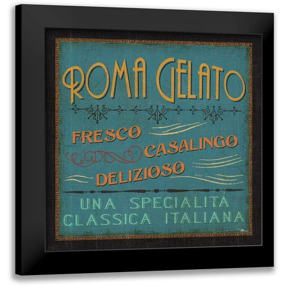 Pela Studio 20x20 Black Modern Framed Museum Art Print Titled - Lunchtime in Color IV