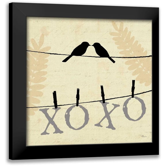 Pela Studio 20x20 Black Modern Framed Museum Art Print Titled - Sweet Tweets III