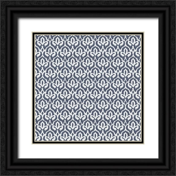 Pela Studio 20x20 Black Ornate Wood Framed with Double Matting Museum Art Print Titled - Bazaar Patchwork Pattern VC