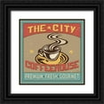 thumbnail image 1 of Pela Studio 20x20 Black Ornate Wood Framed with Double Matting Museum Art Print Titled - Coffeehouse I, 1 of 4