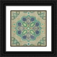 thumbnail image 1 of Pela Studio 20x20 Black Ornate Wood Framed with Double Matting Museum Art Print Titled - Santorini Tile III, 1 of 4