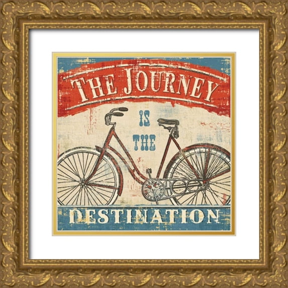 Pela Studio 20x20 Gold Ornate Wood Framed with Double Matting Museum Art Print Titled - Beautiful Ride II