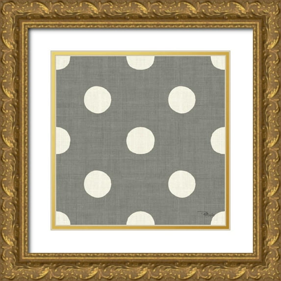 Pela Studio 20x20 Gold Ornate Wood Framed with Double Matting Museum Art Print Titled - Coastal Farmhouse Pattern IVG