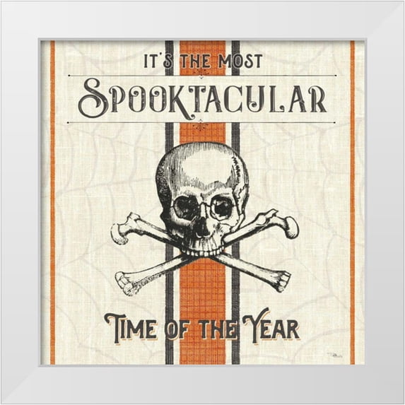 Pela Studio 20x20 White Modern Wood Framed Museum Art Print Titled - Be Scary III