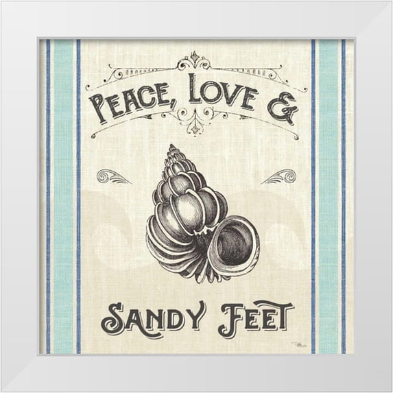 Pela Studio 20x20 White Modern Wood Framed Museum Art Print Titled - Coastal Farmhouse V