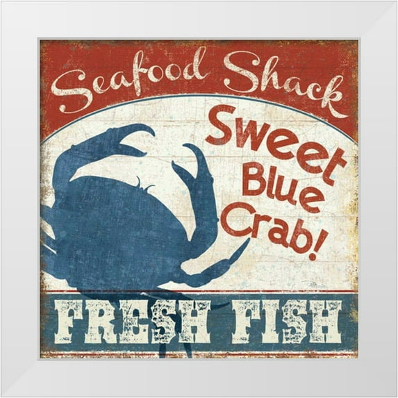 Pela Studio 20x20 White Modern Wood Framed Museum Art Print Titled - Fresh Seafood II