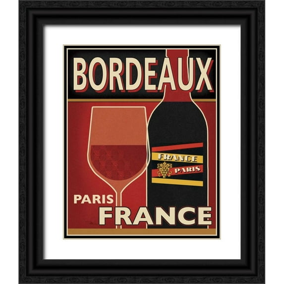 Pela Studio 20x24 Black Ornate Wood Framed with Double Matting Museum Art Print Titled - Bordeaux