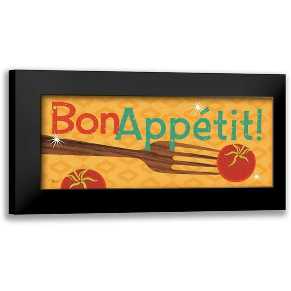Pela Studio 24x12 Black Modern Framed Museum Art Print Titled - Kitchen It IX