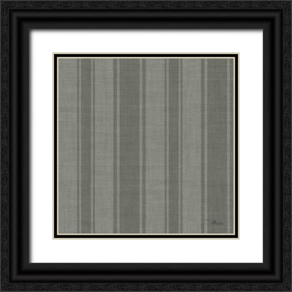 Pela Studio 26x26 Black Ornate Wood Framed with Double Matting Museum Art Print Titled - Coastal Farmhouse Pattern VG