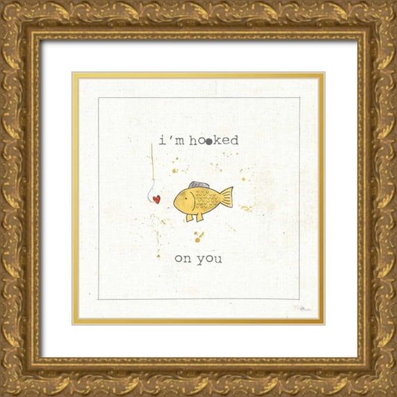 Pela Studio 26x26 Gold Ornate Wood Framed with Double Matting Museum Art Print Titled - Companion Cuties III