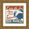 thumbnail image 1 of Pela Studio 26x26 Gold Ornate Wood Framed with Double Matting Museum Art Print Titled - Fresh Seafood IV, 1 of 4