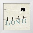 thumbnail image 1 of Pela Studio 26x26 White Modern Wood Framed Museum Art Print Titled - Bird Talk II, 1 of 4