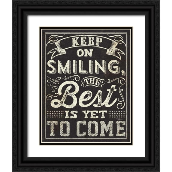 Pela Studio 26x32 Black Ornate Wood Framed with Double Matting Museum Art Print Titled - Chalk Quotes II