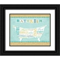 thumbnail image 1 of Pela Studio 32x26 Black Ornate Wood Framed with Double Matting Museum Art Print Titled - Bathroom Words I, 1 of 4