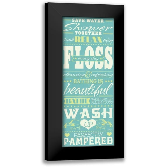 Pela Studio 8x14 Black Modern Framed Museum Art Print Titled - Wash Up II
