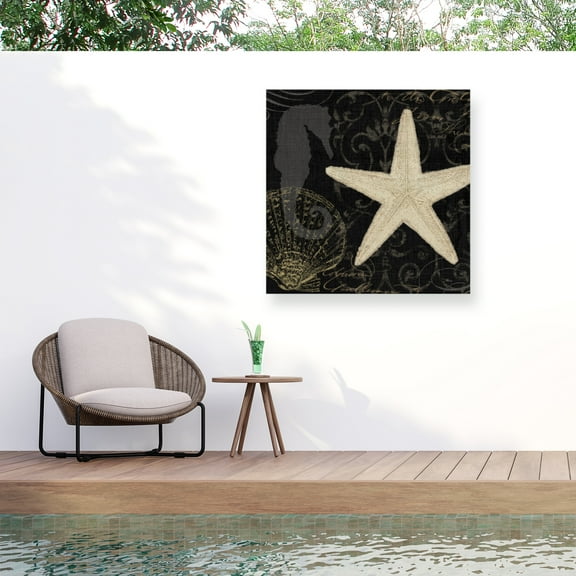 Pela Studio 'Coastal Moonlight I' Outdoor Canvas 18x16