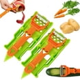 thumbnail image 1 of Pelador Multifuncional 2-En-1, Julienne Peeler Vegetable Peeler with Stainless Steel Blades, Multifunctional Fruit Peeler & Apple Peeler for Kitchen, Includes Grating Plate and Lemon Juicer, 1 of 6