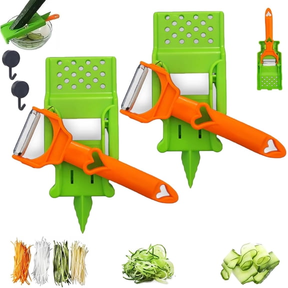 Pelador Multifuncional 2-En-1 New Julienne Vegetables Peeler, Multifunctional Kitchenware Set,for Fruit and Vegetable