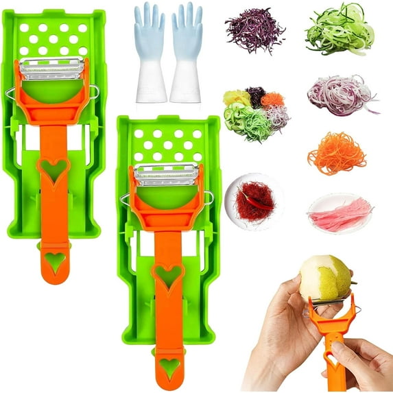 Pelador Multifuncional 2-En-1, Pelador De Papas Electrico, 2025 Upgraded Julienne Peeler Vegetable Peeler, Multifunctional Kitchenware Set, All Kinds Of Fruits And Vegetables (1PCS)