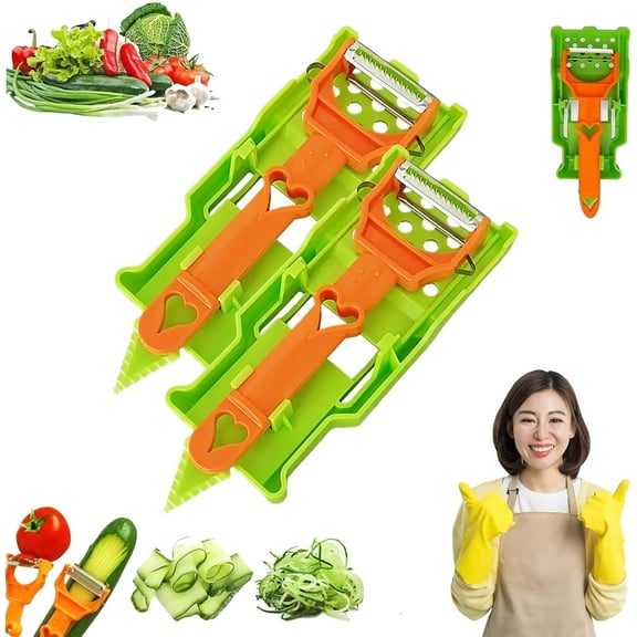 Pelador Multifunctional 2-in-1 Peeler Set, Includes Vegetable Peeler, Lemon Squeezer and Potato Spiralizer, Efficient Kitchen Tool for Peeling and Preparing Various Fruits and Vegetables