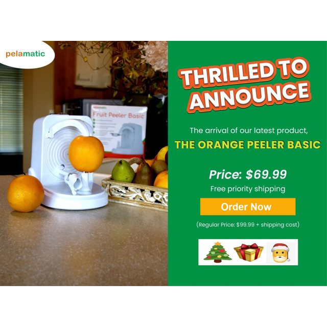 Pelamatic Orange Peeler Basic Fruit and Vegetable Peeler that Peels