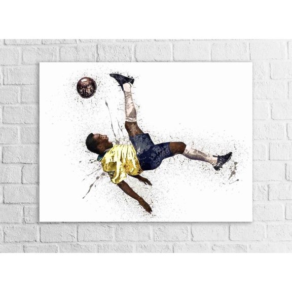 Pele Print Iconic Kick Gallery Wrap Or Museum Quality Fine Art Man Cave Room Dorm Room, Unframed Canvas