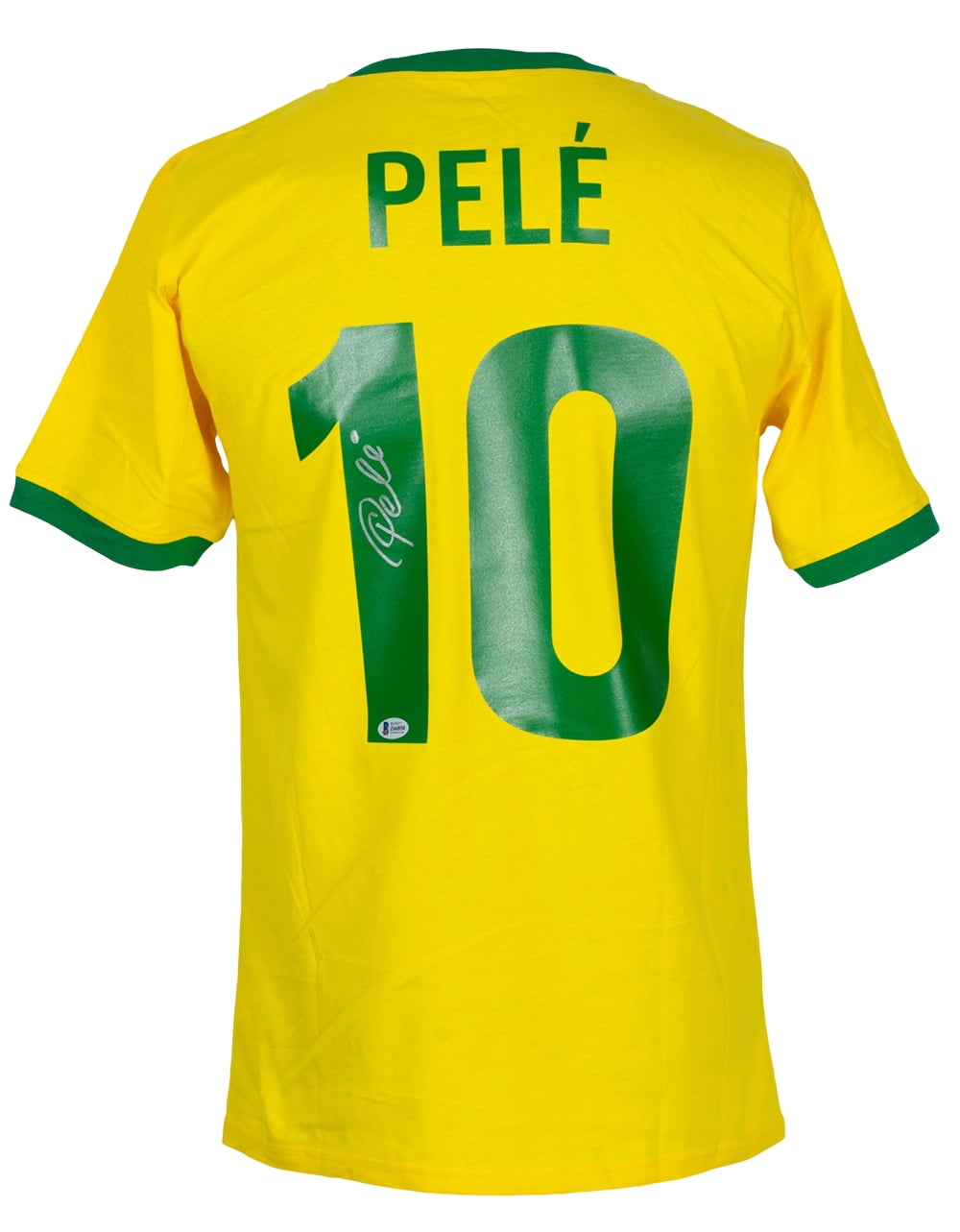 Pele Signed Yellow Brazil Soccer Jersey BAS - Walmart.com