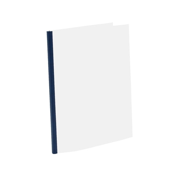 Peleman Thermal Binding Clear Covers with Steel Spine –for Thermal Binding Machines – Formerly Unibind – Used in Real Estate, Education and Various Businesses (Navy, 40sheets-Max96/boxes)