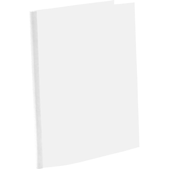 Peleman Thermal Binding Clear Covers with Steel Spine for Thermal Binding Machines Formerly Unibind Used in Real Estate, Education and Various Businesses (White, 20 Sheets Max - 110/Boxes)