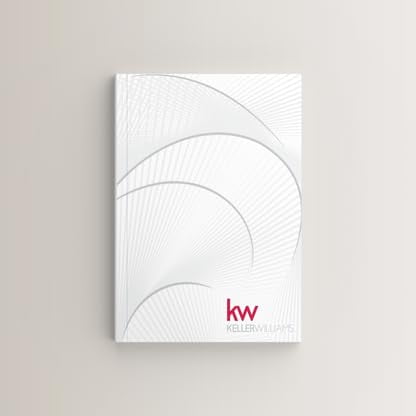 Peleman (Unibind) Keller Williams LayFlat Premium Softcover Thermal Binders | Soft Touch Finish | 4080 Page Capacity | Compatible with Peleman Machines (White Line, 40 Quantity)