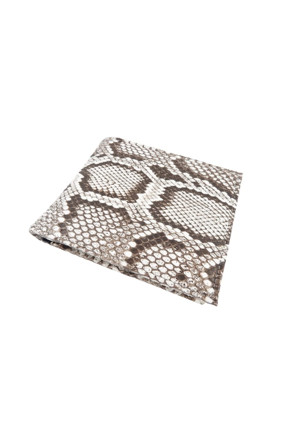 Genuine Python Snake Skin Leather Coins Bifold Wallet (Burmese Natural) A101