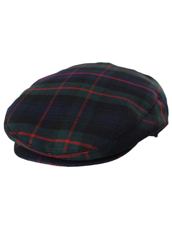Pelham Plaid Wool Ivy Cap - M - Green/Black