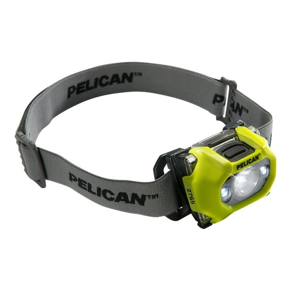 Pelican 027650-0100-245 105-Lumen 2765 Safety Approved 3-LED Headlight, Yellow