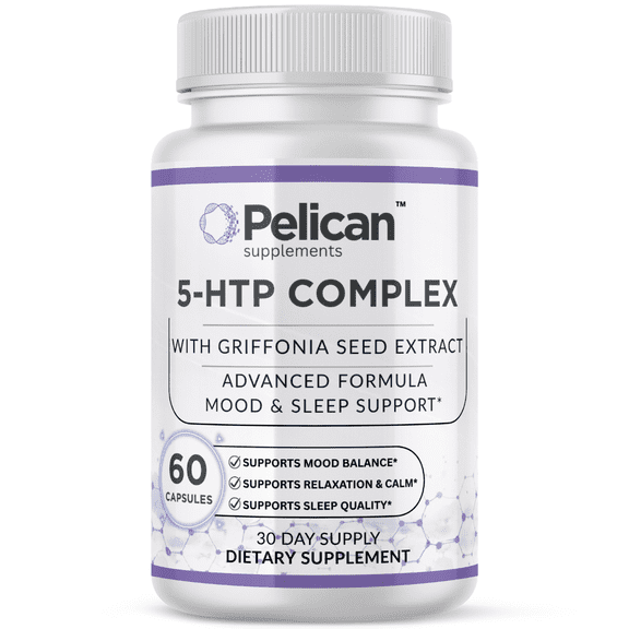 Pelican 5-HTP Complex  Advanced Mood & Sleep Support Formula  60 Capsules