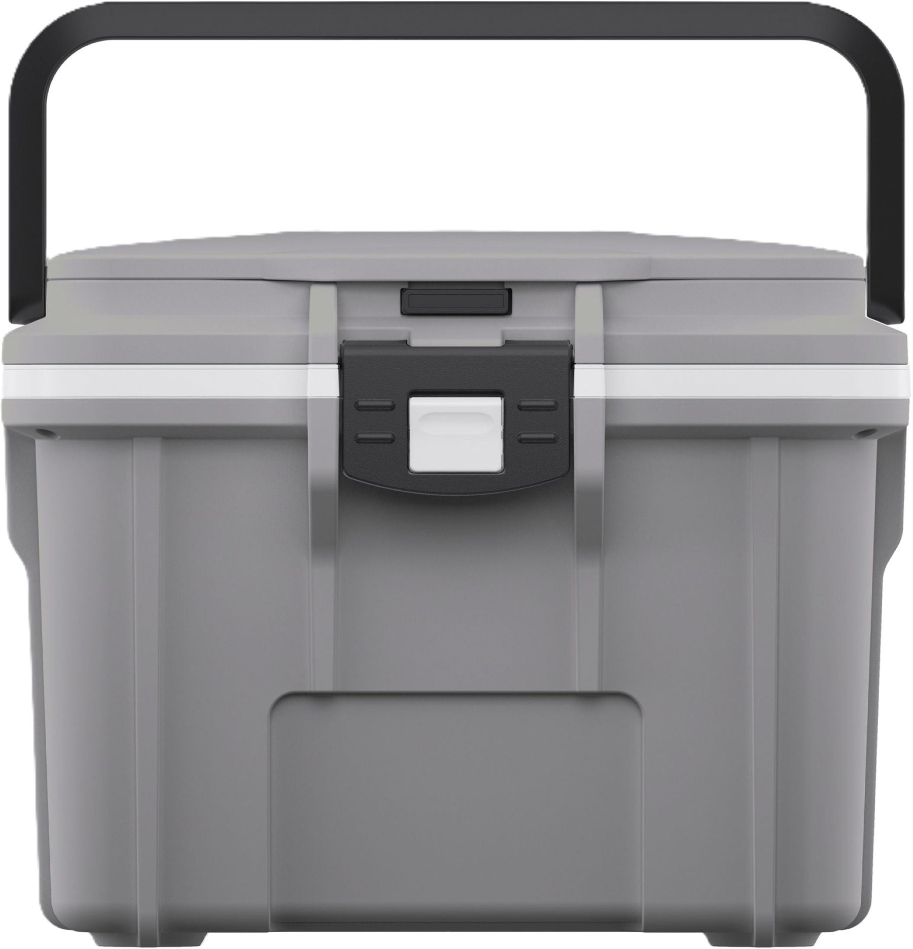 Pelican Personal 8 Qt Hard-Sided Cooler with Snap-in Ice Pack Bottle Opener, Cement and White