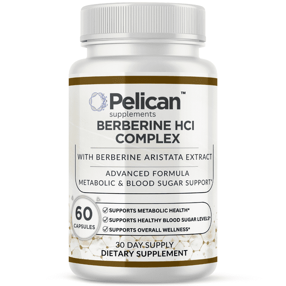 Pelican Berberine HCl Complex – Advanced Metabolic Support Formula – 60 Capsules