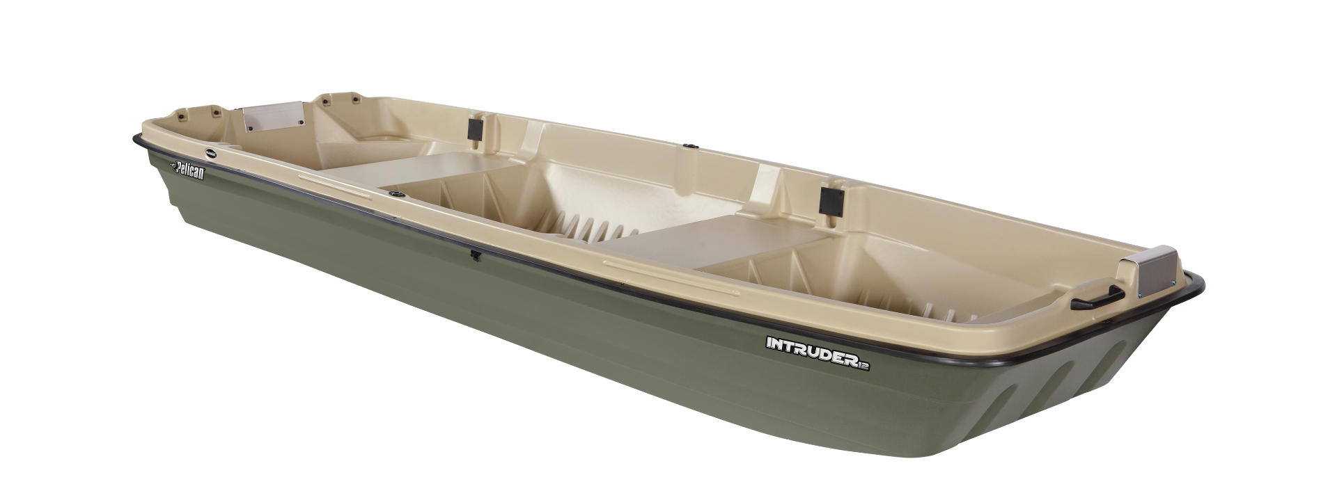 Pelican Boat Intruder 12 - Jon Fishing Boat - 12 ft - Great for Hunting and Fishing, Khaki/Beige - image 1 of 9