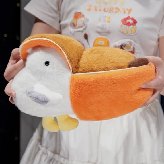 Pelican Capibala Flip Pushie Doll Double Side Capibara Plush Toy Transform Dolls 2-in-1 Kawaii Flip Pillow Birthday Gift