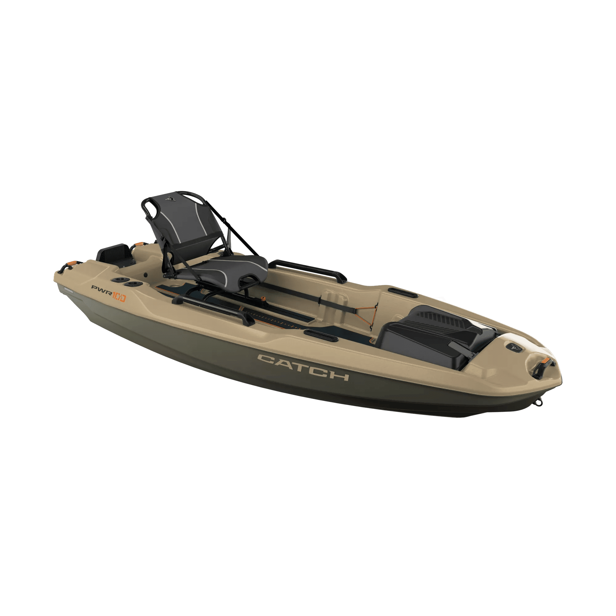 Pelican Catch PWR 100 - Sit-on-Top Fishing Kayak - Ergo360 Seating System - 10 ft - Light Kaki