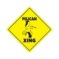 thumbnail image 1 of Pelican Crossing Decal Zone Xing | Indoor/Outdoor | 4" Tall animal sea bird waterfront lover birding sand, 1 of 4