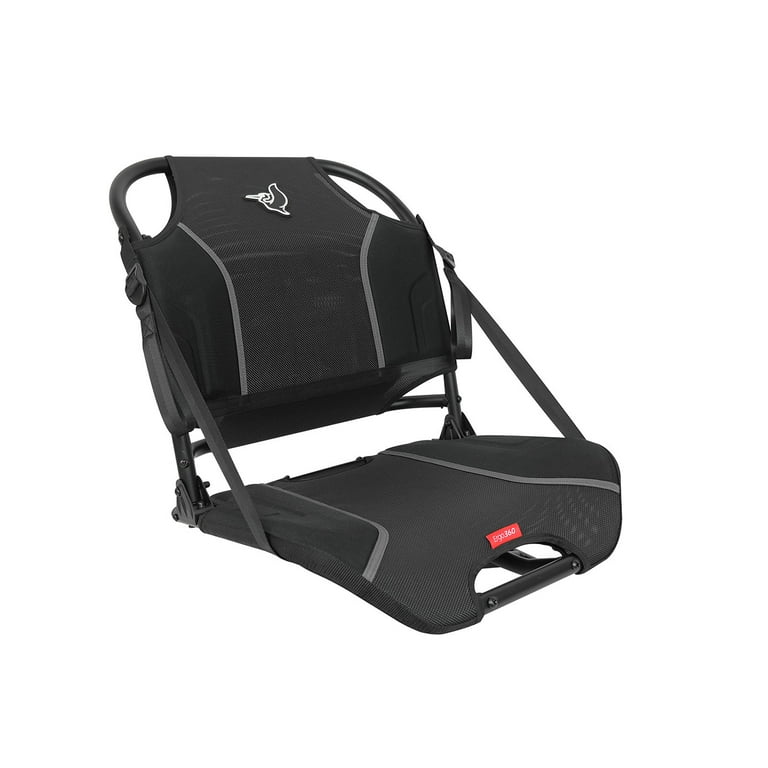 Pelican Ergo360 Swivel Boat Seat - Premium Fishing Seat - Adjustable  Backrest - Bass Raider Compatible - Black