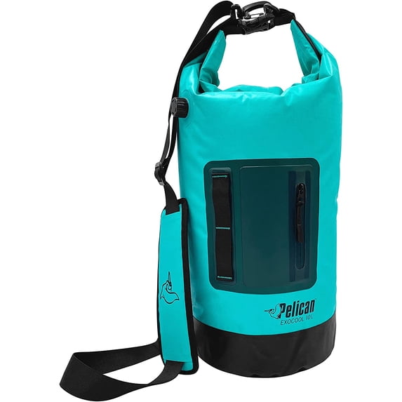 Pelican - Exocool Cooler Dry Bag Collapsible Portable Soft Sided Roll Insulated Waterproof Leak Proof for Kayaking, Hiking, Camping & Fishing 10L or 20L