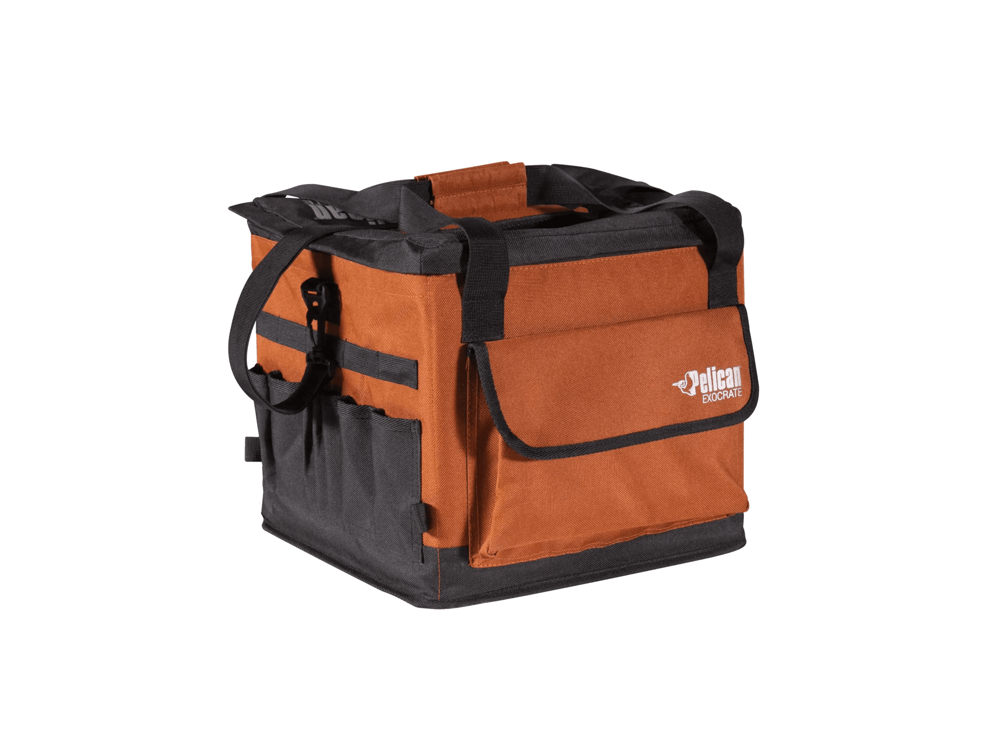 Pelican Exocrate Fishing Bag - Large Saltwater Resistant Fishing Bag - Kayak Fishing Tackle Bag - 13 x 13 in - Orange